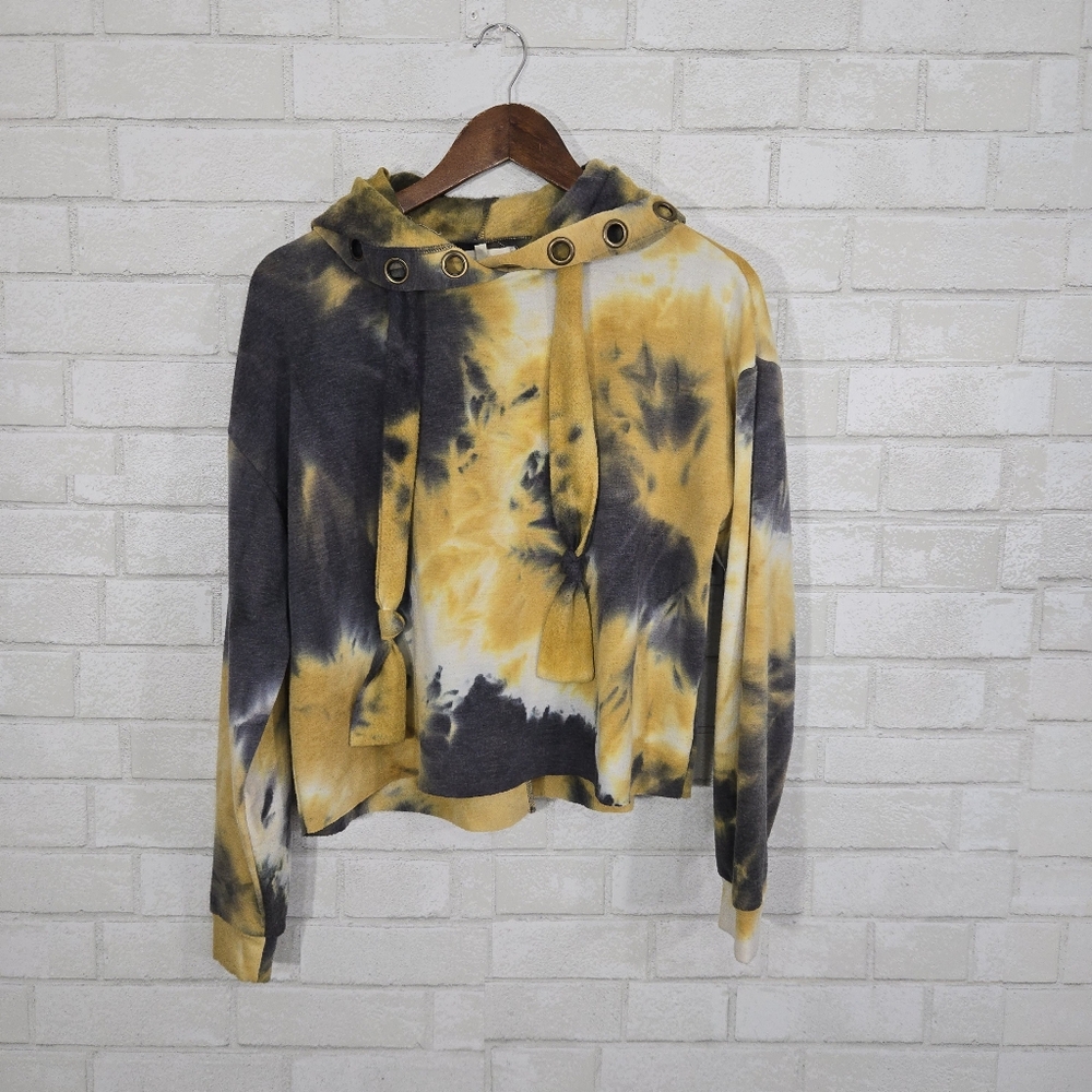 Gilded Intent tye-dye crop hoodie